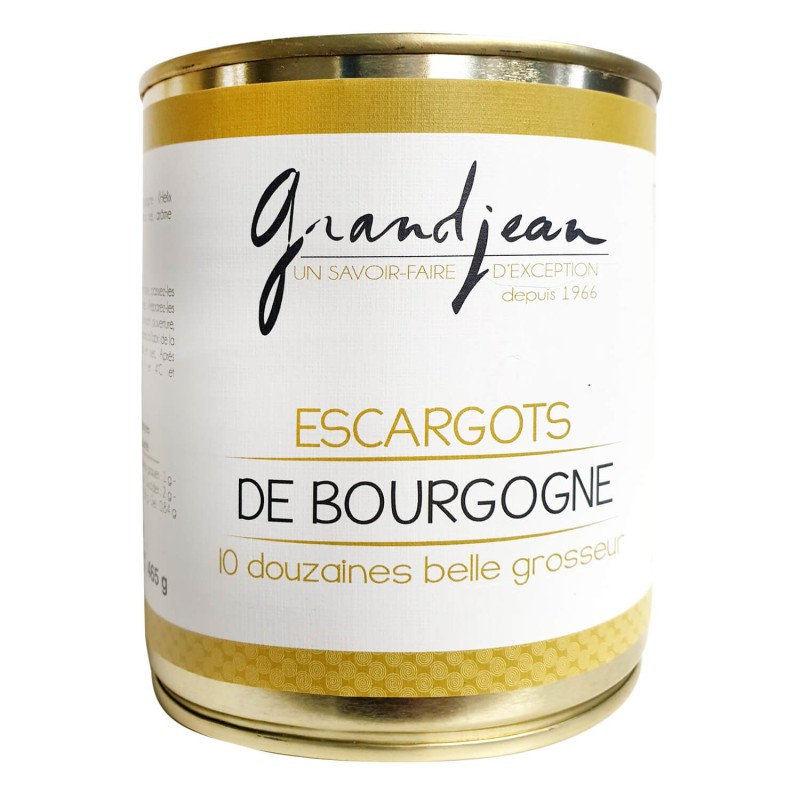 Boite d'Escargots de Bourgogne très gros boîte 4/4 8Dz 500g Bourgogne  Escargots
